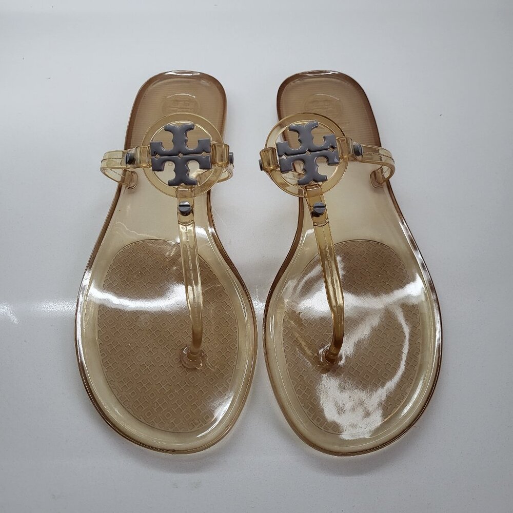 Tory Burch Miller Beige Jelly Thong Sandals
